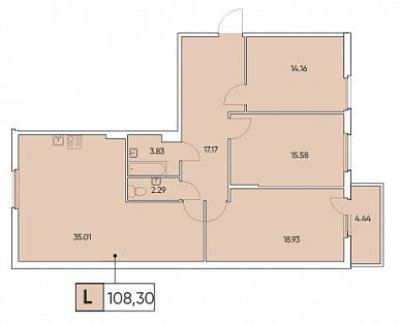 3 этаж 3-комнатн. 67.74 кв.м.