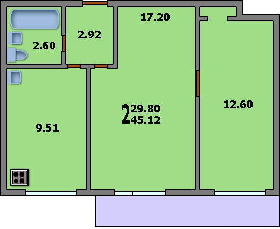 Дома серии и-209а - 3d планировка 2-комнатной квартиры вариант d. посмотреть и распечатать планировку 2-комнатной квартиры вариа.